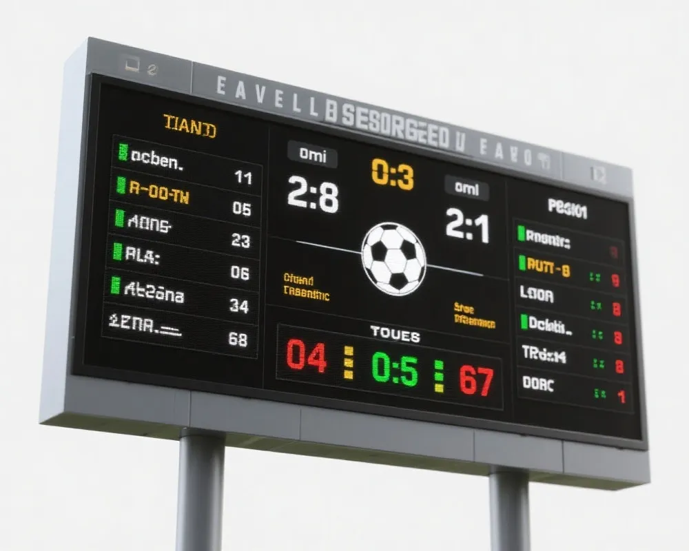 賽程與比分看板示意圖